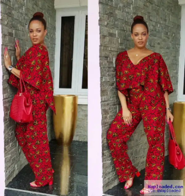 Adaeze Yobo lovely in an Ankara jumpsuit